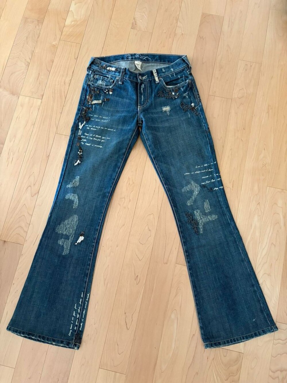 RARE Vintage Y2K Ezra Fitch Embellished Jeans NWOT
